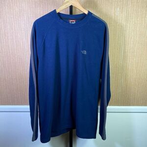 The North Face Men's Polartec Fleece Crew Neck Sweatshirt Dark Blue 2XL